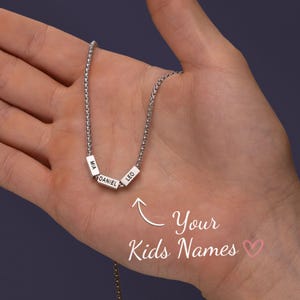 Regalo personalizado para papá, collar de plata personalizado para papá, joyas para padre, collar familiar, joyas para papá, regalo para el día del padre, día de San Valentín
