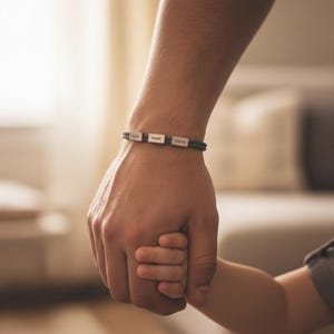 Personalisiertes Armband für Papas, Personalisiertes Armband für Papas, Personalisiertes Armband für Papas, Veganes Armband für Herren, Geschenk für Ihn, Vatertag und Valentinstag