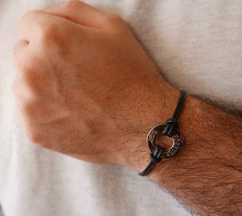 Husband Gift Men/'s Custom Bracelet Anniversary Gift Men/'s Personalized Bracelet Men/'s Name Bracelet Men/'s Engraved Bracelet
