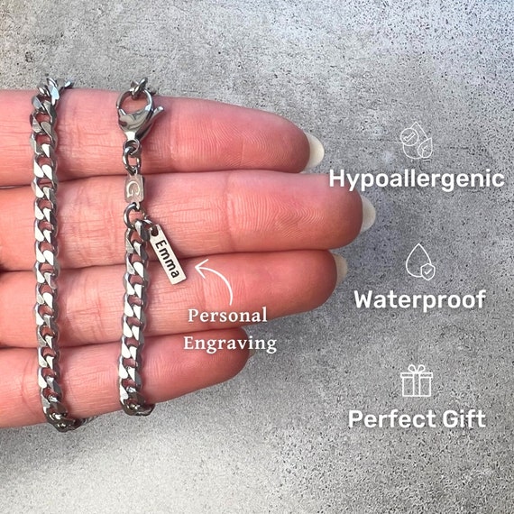 men's steel necklace