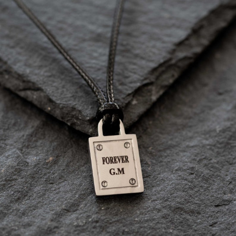 Men's Personalized Necklace Men's Custom Necklace Etsy