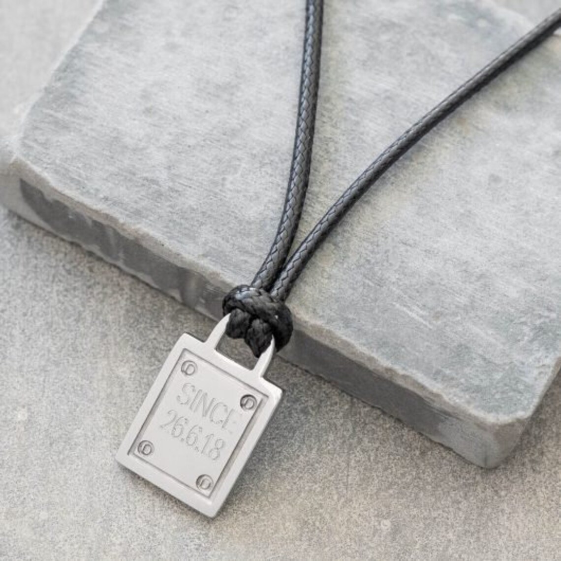 Men's Personalized Necklace Men's Custom Necklace Etsy