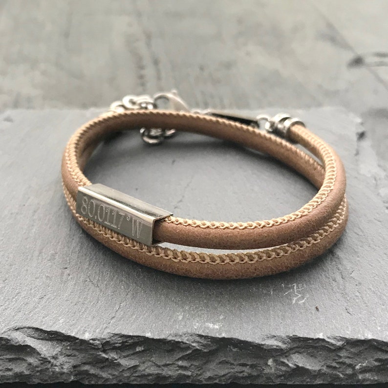 Boyfriend Gift Men/'s Custom Bracelet Men/'s Engraved Bracelet Husband Men/'s Personalized Bracelet Personalized Leather Bracelet