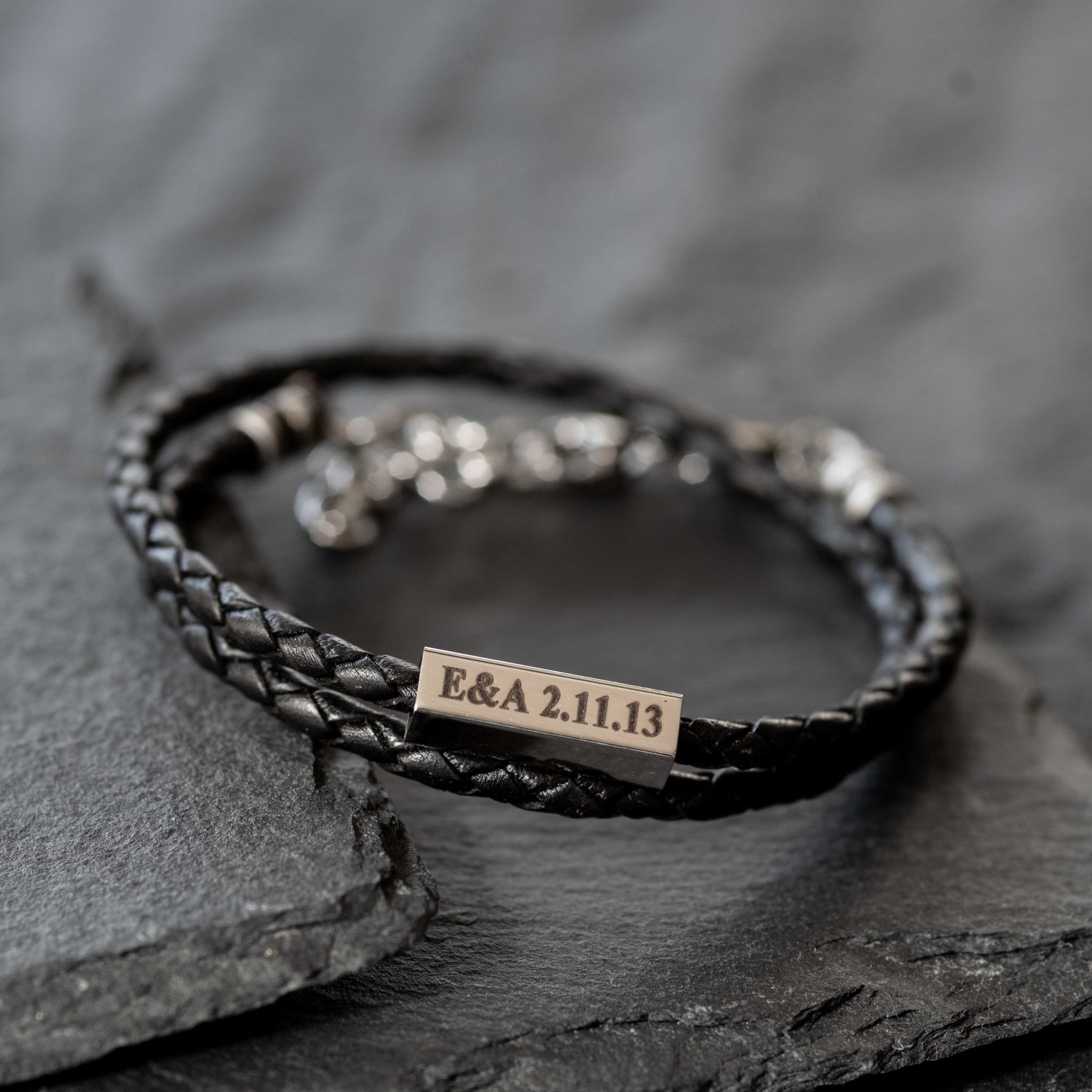 Mens Personalised Bracelet, Papa Leather Bracelet, Personalised Name  Bracelet, Mens Cuff, Custom Bracelet, Engraved Bracelet, Granddad Gift -  Etsy | Mens leather bracelet, Personalized bracelets, Bracelets for men