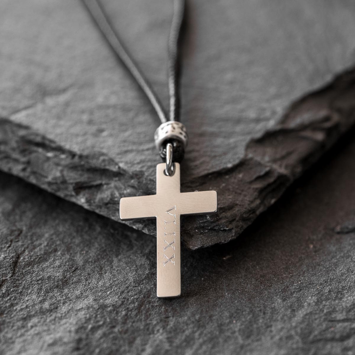 Custom Cross Necklace Engraved Cross Necklace Personalize Etsy