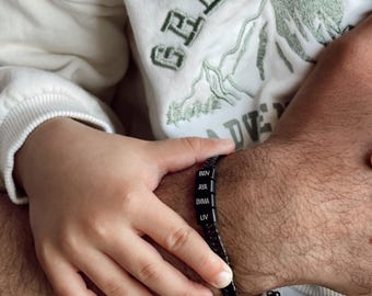 Personalize Daddy Bracelet, Family Bracelet,Custom Gift For Dad,Fathers Day Gift,Kids Name Bracelet,Husband Gift,Engraved Dad Gift,Christmas
