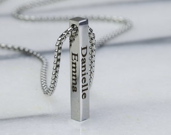 Collier papa personnalisé, collier prénom enfant, collier de famille, cadeau papa d'un enfant, cadeau personnalisé pour papa, cadeau mari, cadeau d'anniversaire