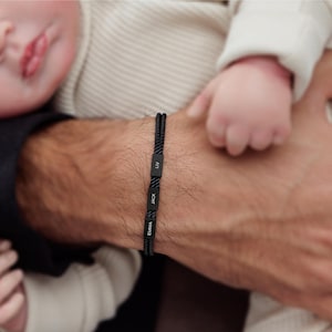 Familienaamarmband, vaderarmband, kindernaamarmband, papa-armband, papa-sieraden, cadeau voor papa, jubileumcadeau, cadeau man, Vaderdag