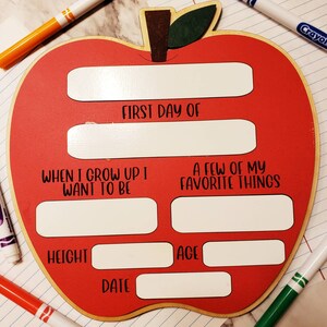 First Day of School Sign | Reusable Dry Erase School Photo Prop | Personalized Back to School Sign | Photo Board for School Memories