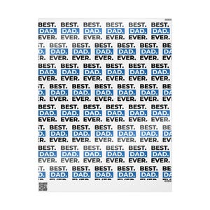 Inpakpapier voor beste vader ooit, cadeaupapier voor Vaderdag, verjaardag, feesten, cadeaupapier, feestdecoratie