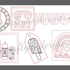 4th of July Tiered tray file