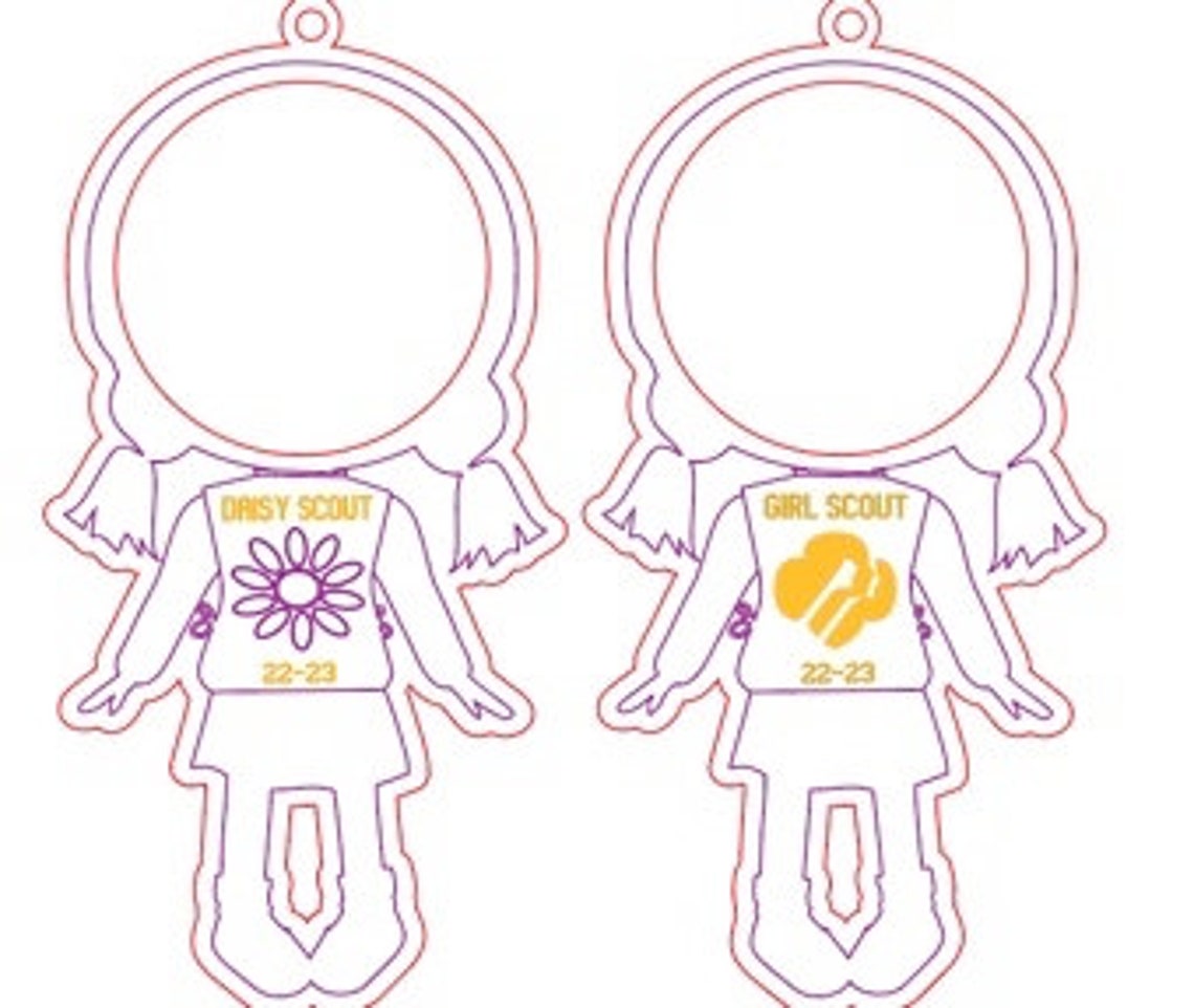 Girl Scout Ornament SVG - Etsy