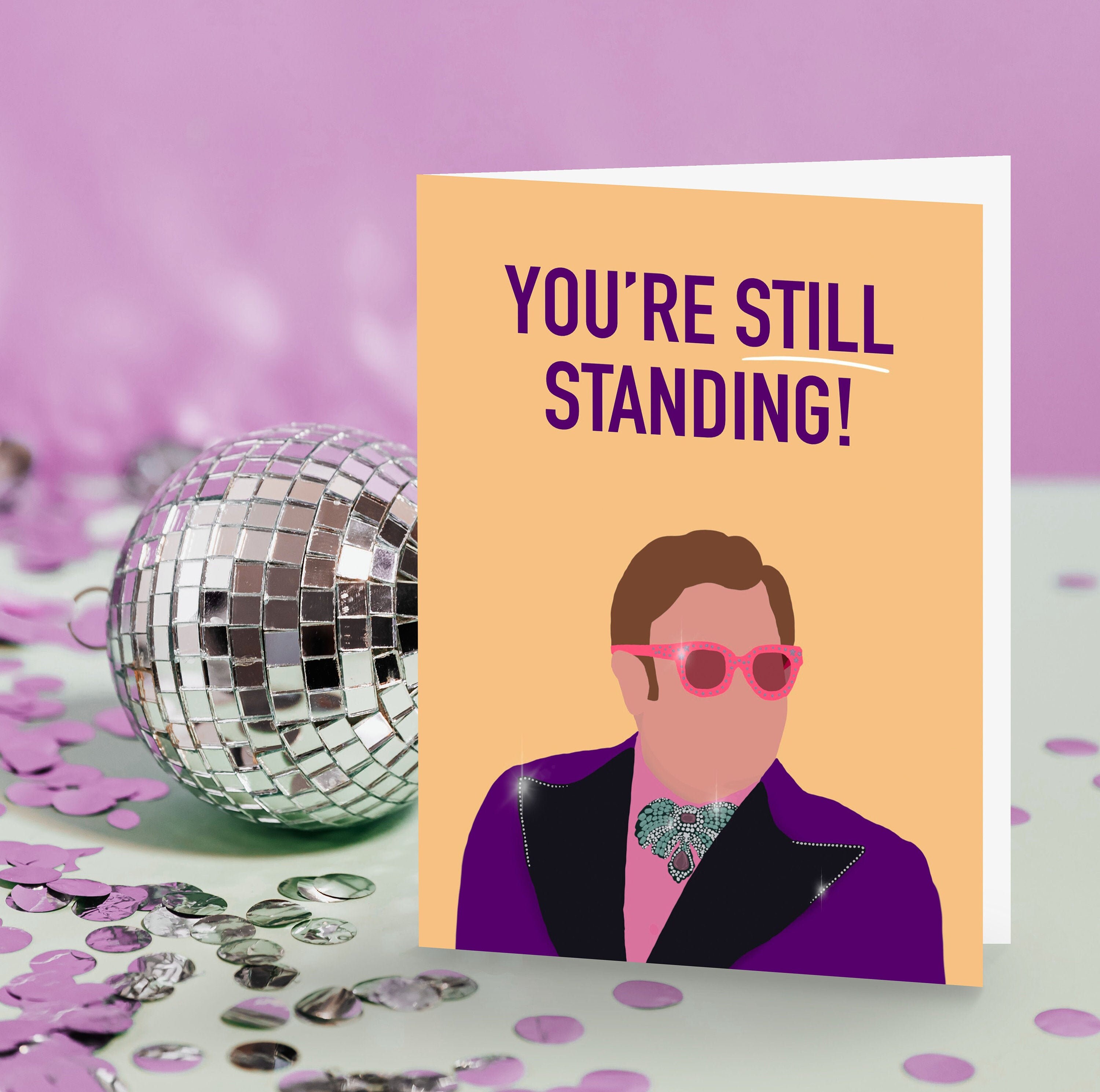 Elton John Birthday Card You're Still Standing | Etsy