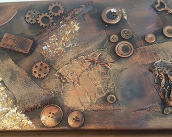 Steampunk Mixed Media Canvas