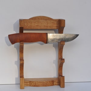 Wall mounted 3 Tier hard wood Stand For Knife Display Holder