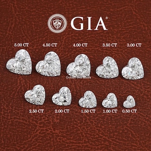 GIA Certified CVD Diamond For Jewelry Making/ 1.00 To 5.00 CT Lab Grown Loose Diamond/ Heart Cut Diamond For Wedding Ring/ Gift For Her