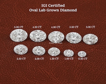 Oval Cut Eco Friendly Diamond/ 1.00 To 5.00 CT Each Lab Grown Diamond For Engagement Gift/ IGI Certified Diamond For Jewelry Making