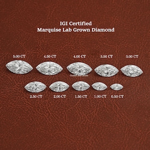 Marquise Cut Lab Grown Diamond/ IGI Certified Loose Diamond/ 1.00 To 5.00 CT Solitaire Lab Diamond/ Eco Friendly Diamond For Wedding Gift