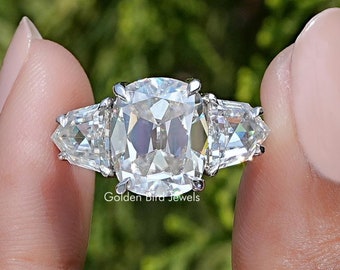 モアッサナイトのスリーストーンリング　16号 モアッサナイトのスリーストーンリング 16号 Amazon.co.jp