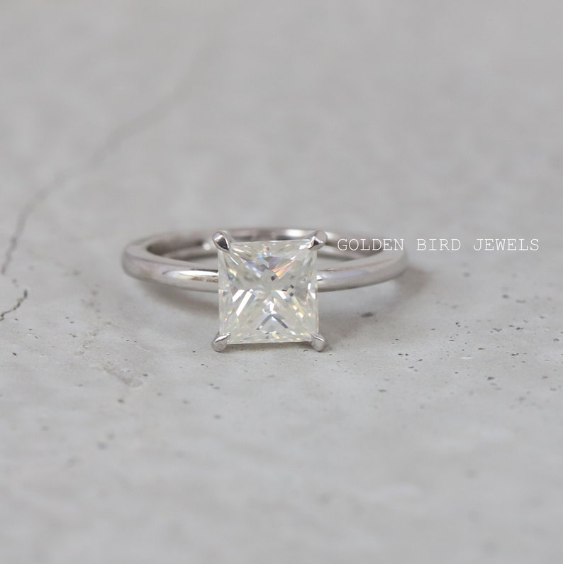 1.5 carat princess cut solitaire diamond ring