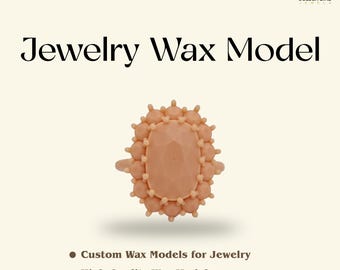 RPT Wachsmodell: 3D gedrucktes Wachsmodell für individuelle Schmuck | Wachs Gießform für Schmuck | Erstellen Sie ganz einfach schöne Ringe und benutzerdefinierte Designs