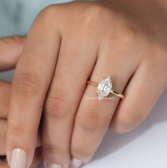 Step cut best sale ring