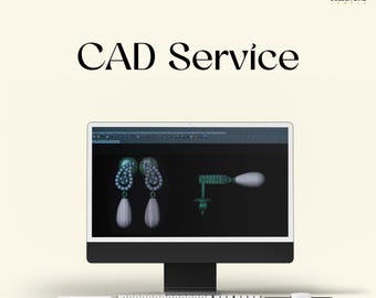 Maquete CAD: Modelo 3D do design da sua própria joia.