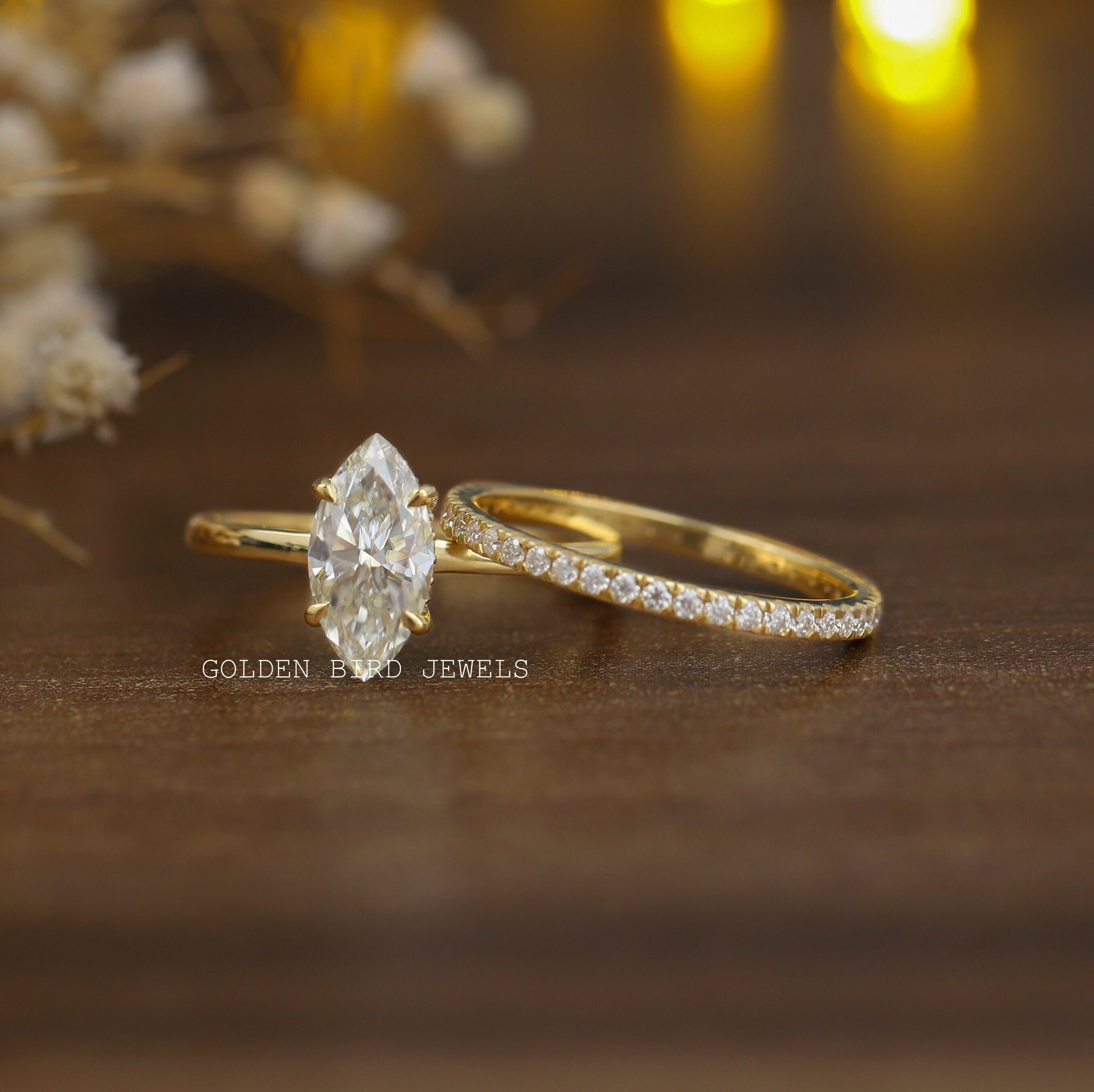 White gold marquise wedding ring sets sale