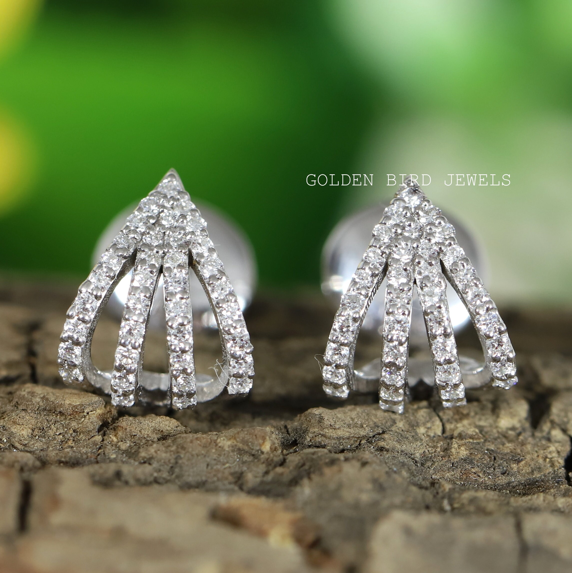 Round Moissanite Stud Earrings / 0.40 CT Colorless Diamond | Etsy