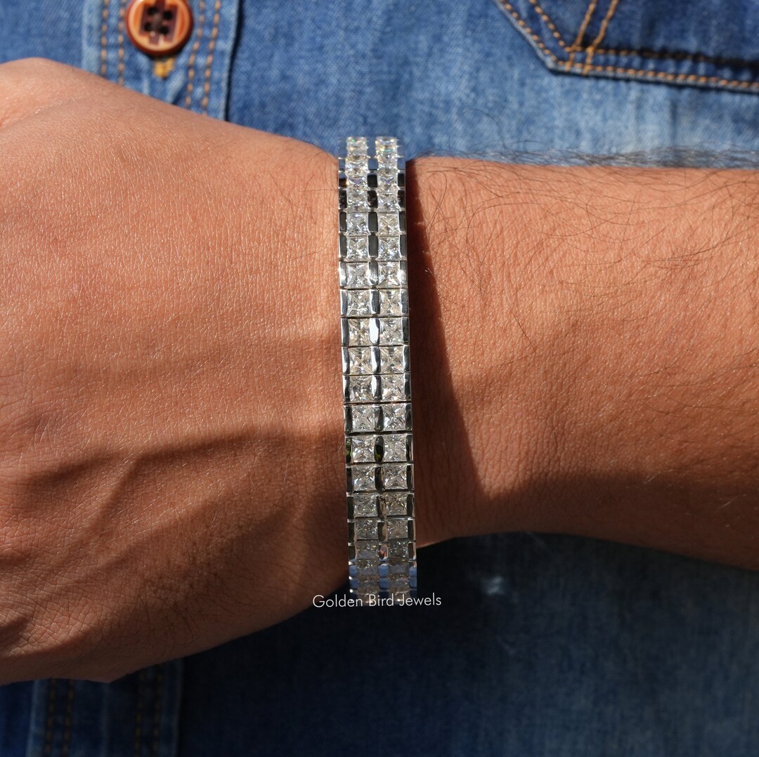 Dual Sparkling Tone Diamond Bracelet