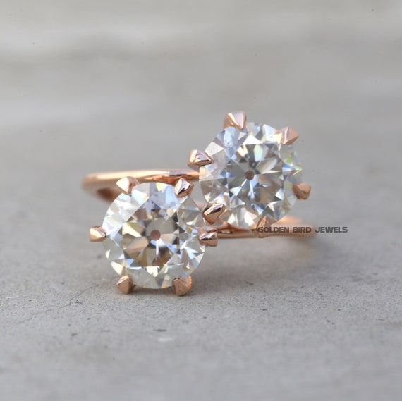 0.3 CT TW diamant naturel G-H VS-SI 14k or jaune 7 PIERRES SEMI CREOLES