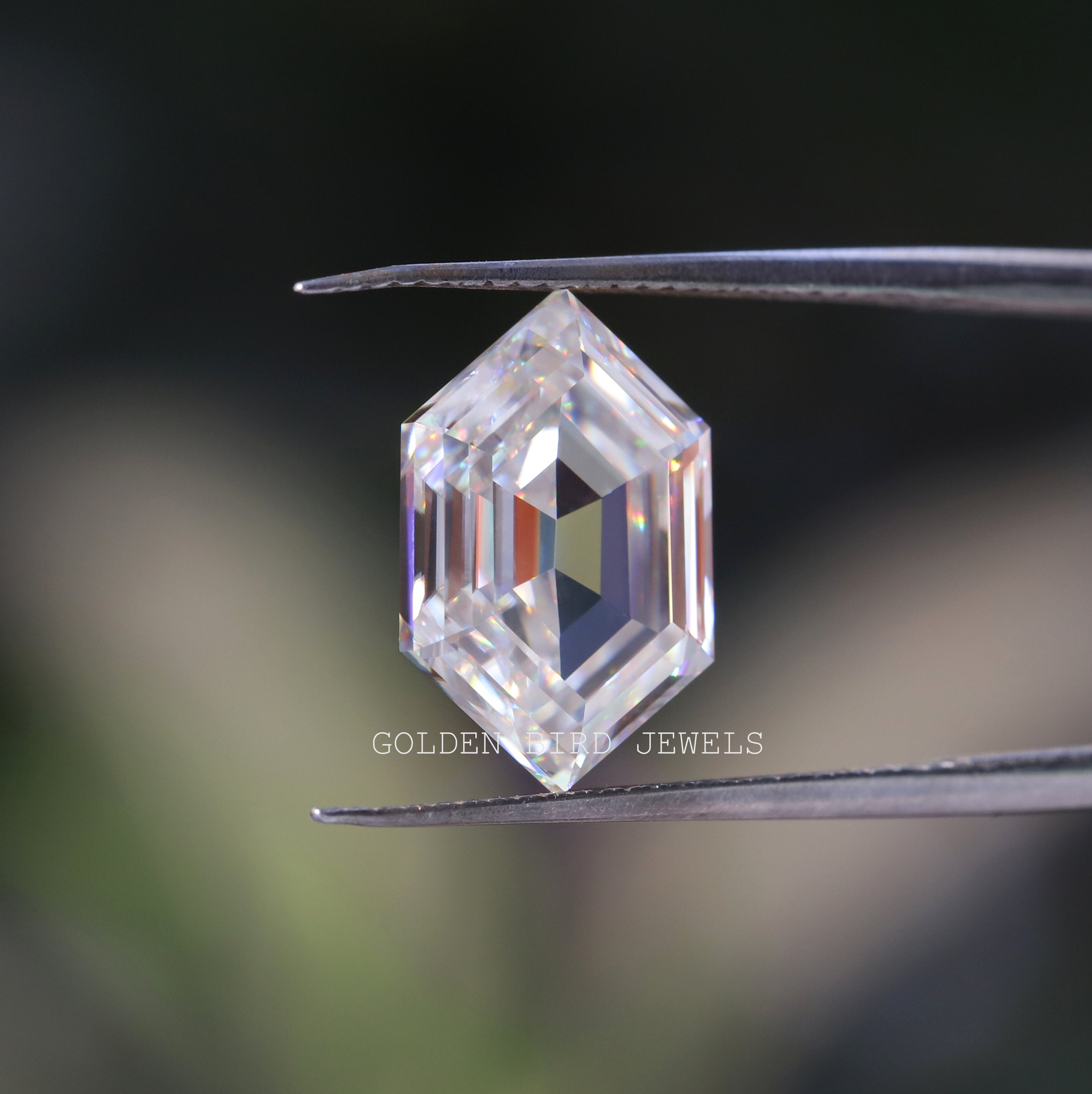 Hexagon Loose Moissanite Stone/ Certified Loose Moissanite/ 18 Etsy