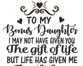 Bonus Daughter Birthday Quotes Bonus Daughter Card | Etsy