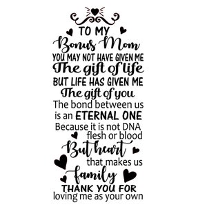 Bonus Mom (or Mum) SVG and Laser Cut File-NOT a physical item.