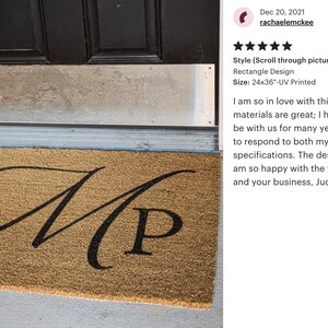 Couples Custom doormat, personalized welcome mat, couples gift, housewarming gift, newlywed gift, wedding gift, customized, gift for couple bild 4