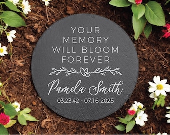 Memorial Gift, Memorial Stone, Loss of Mother, Loss of Father, Grief Gift, Grave Marker, Headstone, Garden Stone