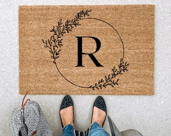 Initial Doormat, Gift for Her, Wedding gift, Housewarming gift, newlywed gift, new home gift, closing gift, custom doormat, couples gift