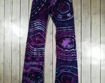 Hand Dyed Tie Dye YOGA pant Medium