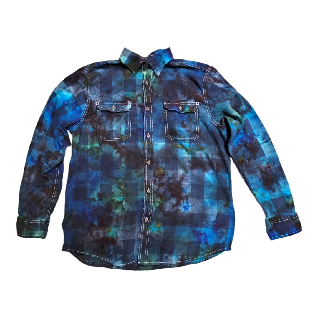 Tie Dye Flannel Shirt Tie Dye Flannel Flannel Shirt Tie Dye Etsy