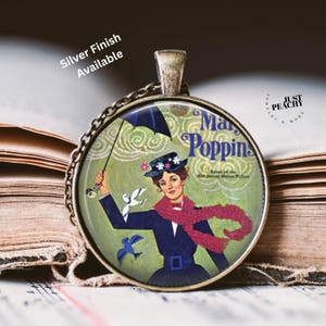 Mary Poppins Necklace, Retro Disney Art Jewelry