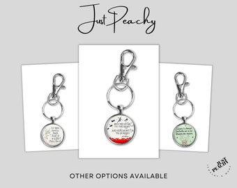 Peter Pan Movie Quotes Silver Glass Pendant Key Chain Ring Large Option Detachable Carabiner Clip Purse Charm New Multiple Art Variations