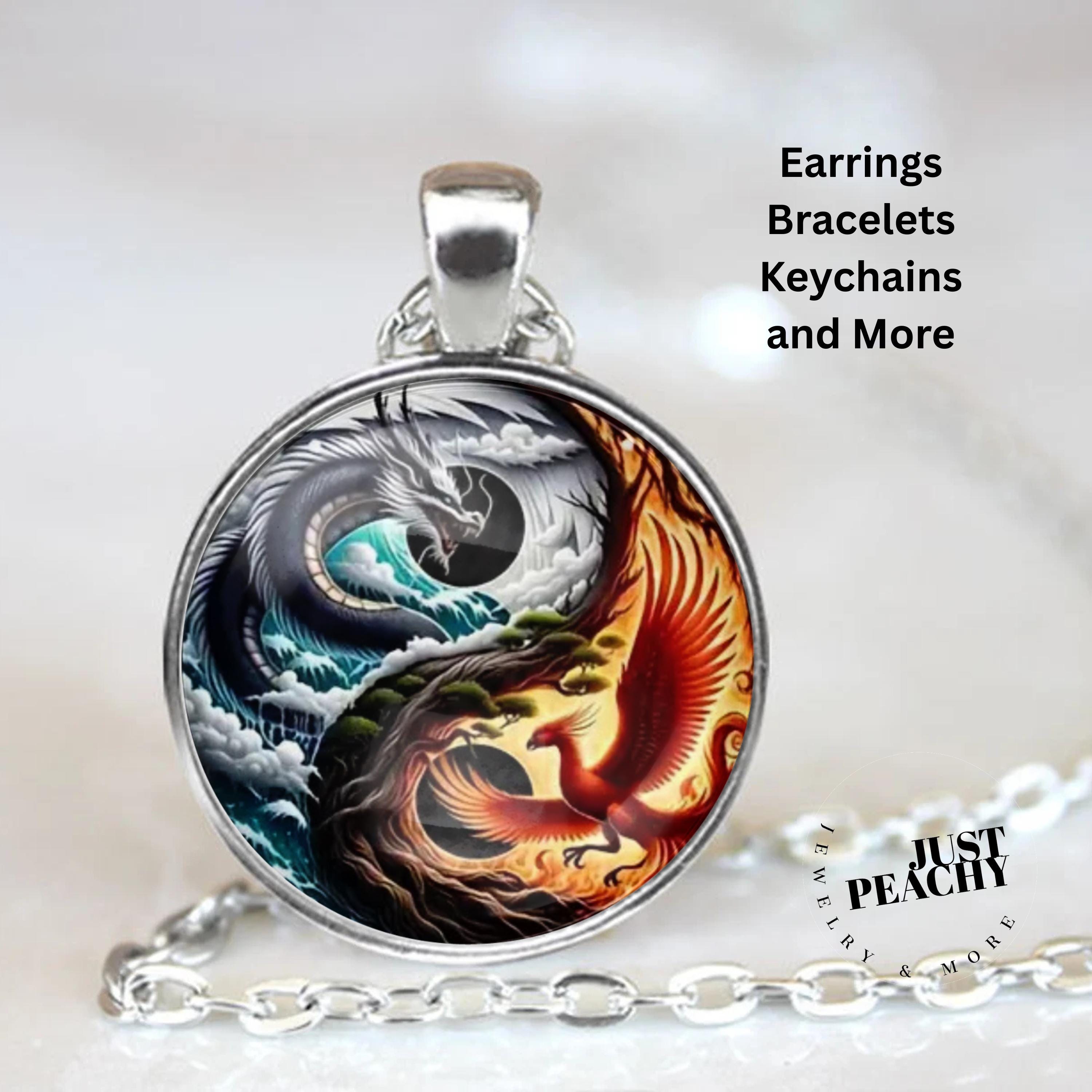 Débardeur Homme/Femme Dragon Phoenix Yin Yang - Symbole Infini Et Lotus - T-shirt Symbolique Spirituel