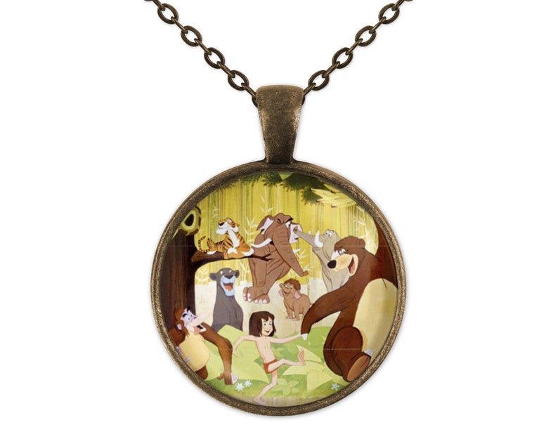 Retro Disney Cartoon Art Necklace, Bronze Finish, Movie Jewelry - Etsy