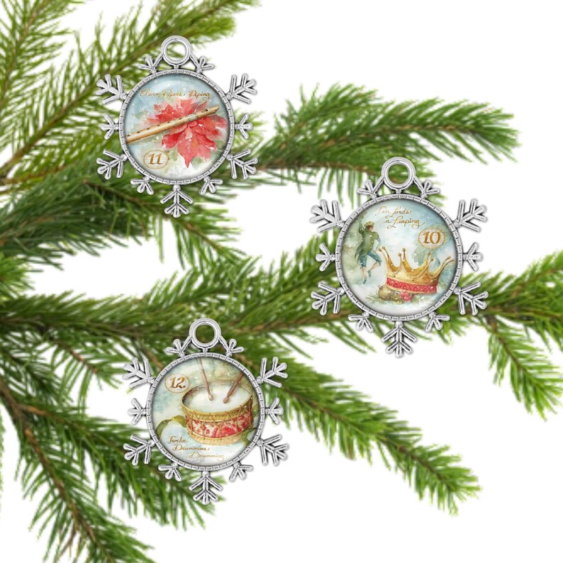 The Twelve Days of Christmas Carol Set or Single Ornament Etsy