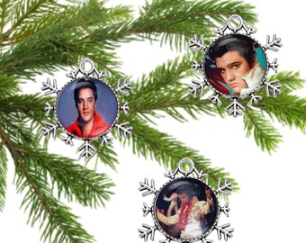 Elvis Presley-ornament – King of Rock-sneeuwvlok, cadeau voor fan