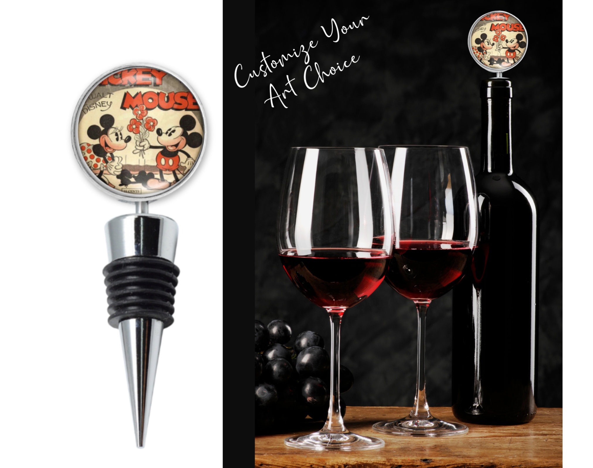 Disney Wine Glass - Personalizable Icon Mickey Mouse by Arri