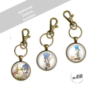 Holly Hobbie Art-sleutelhanger, bronzen portemonneebedel, prairiemeisje retrocadeau