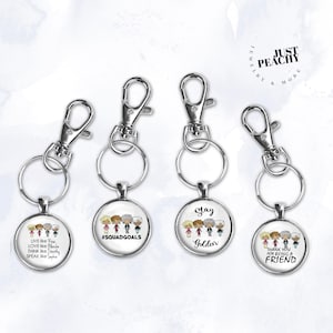 Golden Girls Betty White Fan Gift Silver Glass Pendant Keychain Carabiner Multiple Variations TV Show Star Friendship Large Option