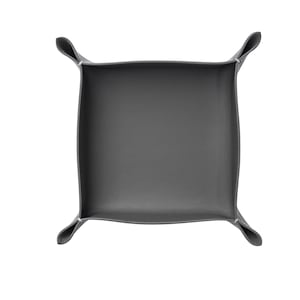 Leather bowl Pocket empty Corium 20 x 20 cm, grey