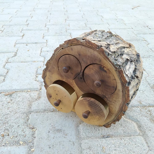 Wooden box,Wooden jewelry box,Log box, ,Handmade wooden box,Handmade log shops box,Wood decor,Gift box, Mini closet, Home decor,Wooden gift,Craft